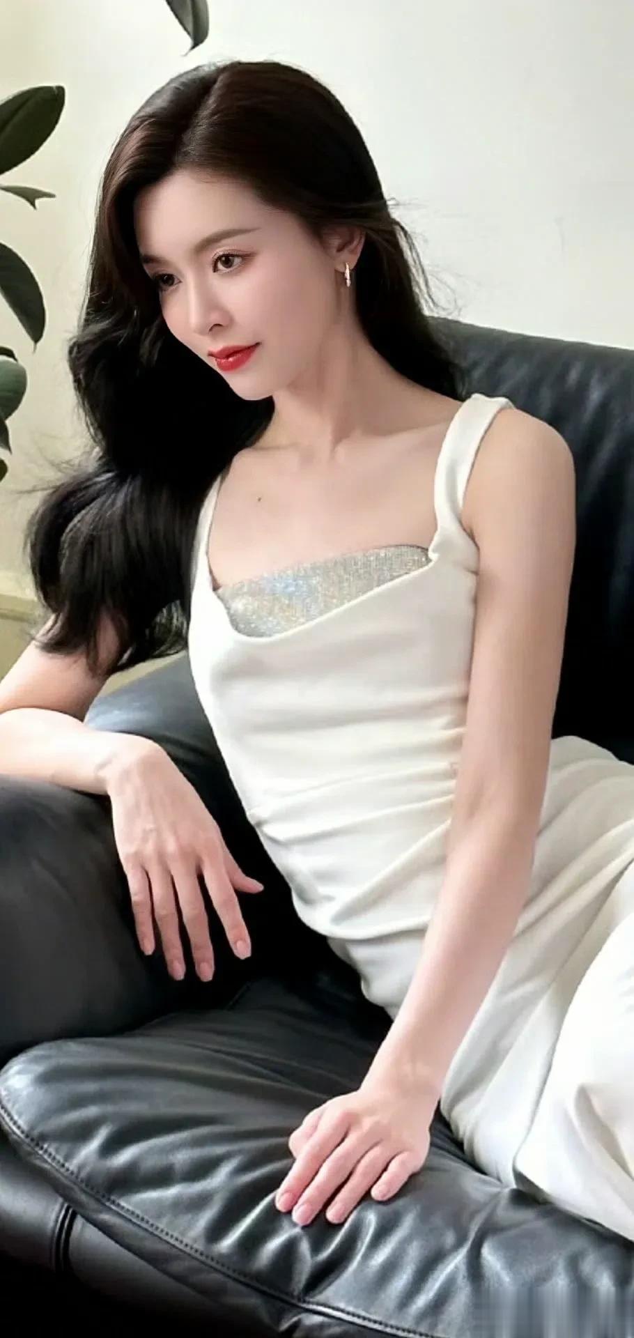 文咏珊写真鉴赏|露肩白纱裙,气质拿捏了